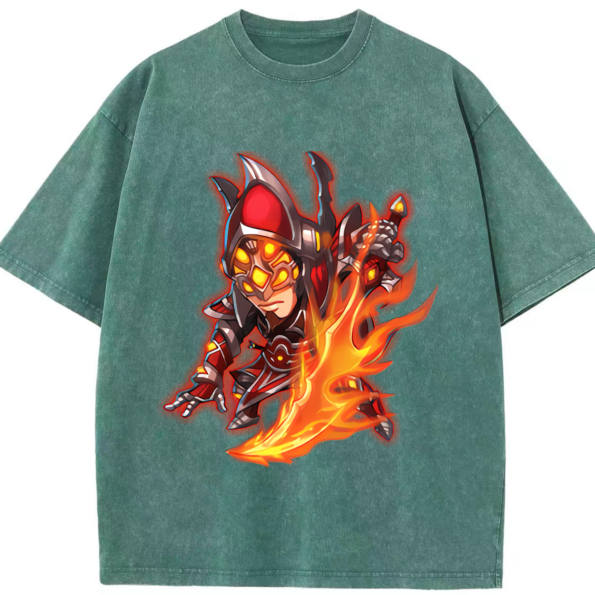リーグ・オブ・レジェンド League of Legends LOL 綿100% ヴィンテージ風 半袖Tシャツ（フロントプリント）